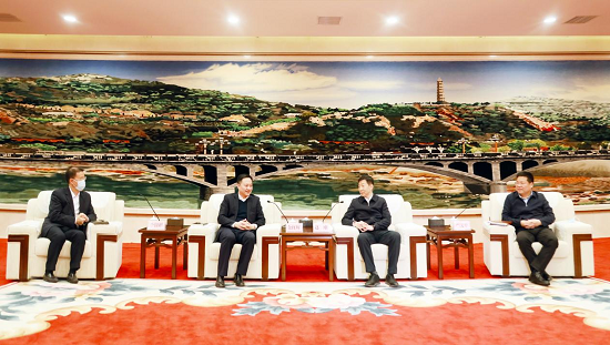 余紅輝拜會(huì)陜西省委副書記、延安市委書記趙剛