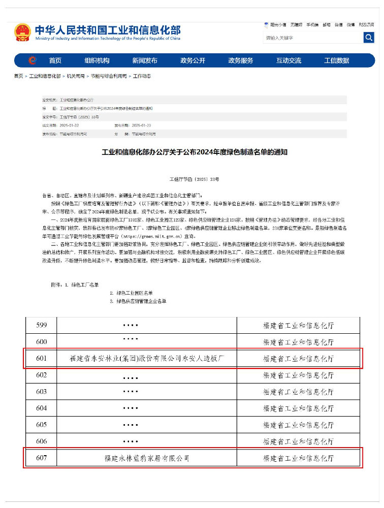 綠色領航|永安林業(yè)新添兩家 “國家級綠色工廠”